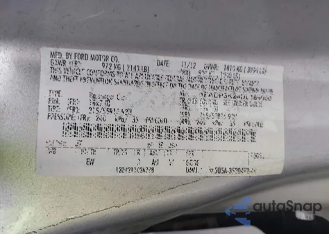 2013 Ford Focus Se z USA, uszkodzony, nr VIN 1FADP3K24DL189050